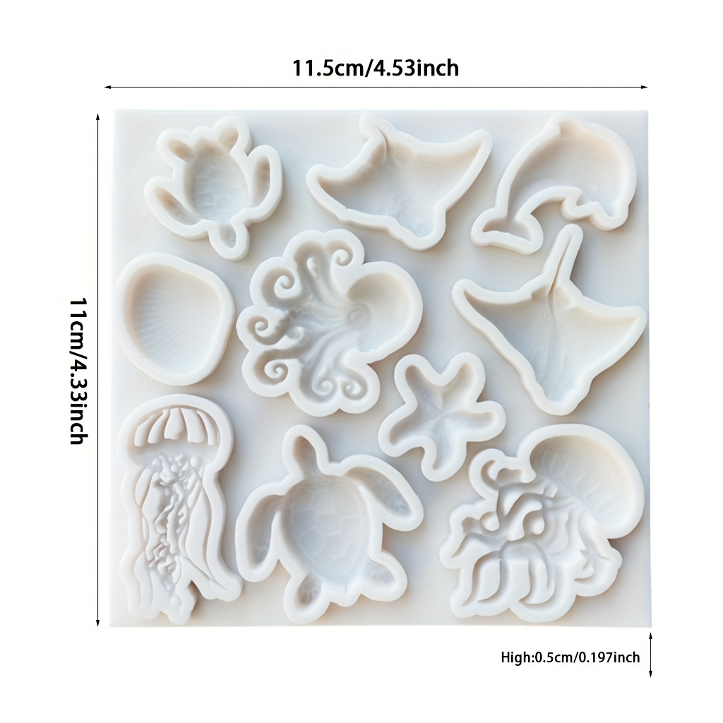 海の生き物シリコンモールド タコ クラゲ イルカ カメ フォ - Soap Making Essentials のレビューと価格