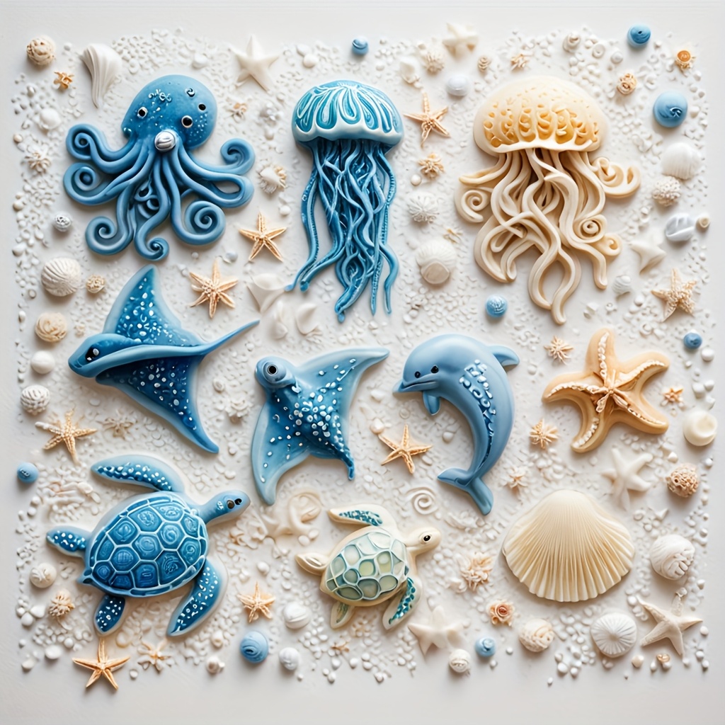 海の生き物シリコンモールド タコ クラゲ イルカ カメ フォ - Soap Making Essentials のレビューと価格