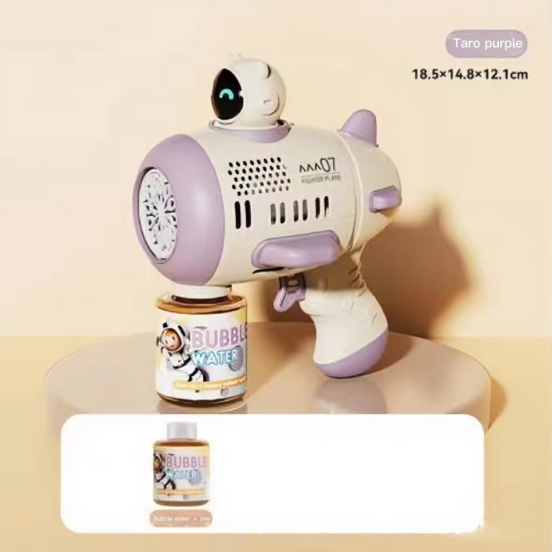 紫色のバブルマシン子供用自動バズーカバブル軽いバブルブロワー - Soap Making Machine At Home のレビューと価格