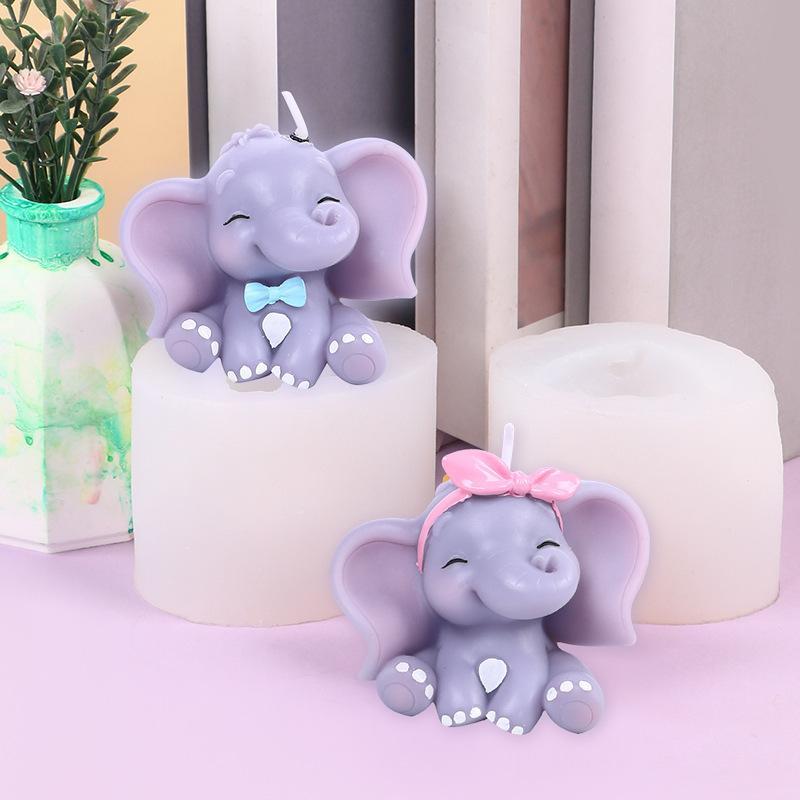 かわいい3D象型シリコンキャンドルモールド、簡単リリース、再 - Soap Making Gloves のレビューと価格