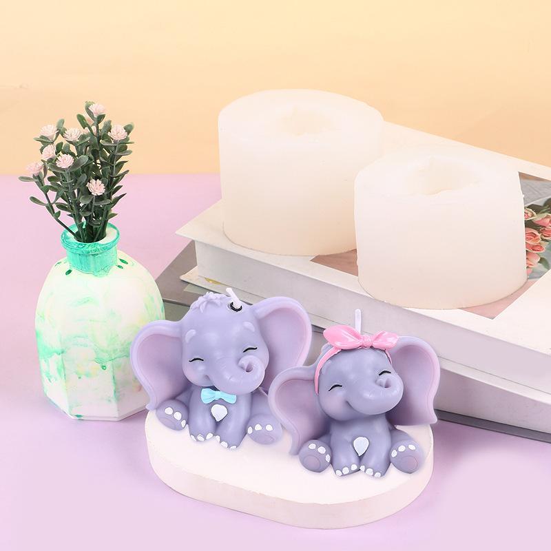 かわいい3D象型シリコンキャンドルモールド、簡単リリース、再 - Soap Making Gloves のレビューと価格