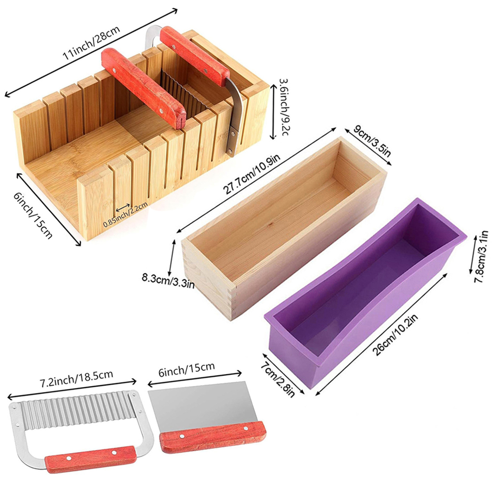 DIY 手作り石鹸作りキット 竹製カッティングボックスとシリ - Soap Making Essentials のレビューと価格