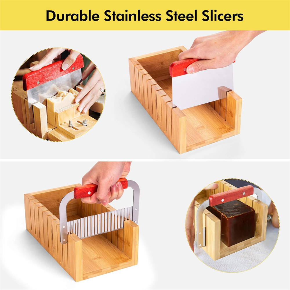 DIY 手作り石鹸作りキット 竹製カッティングボックスとシリ - Soap Making Essentials のレビューと価格