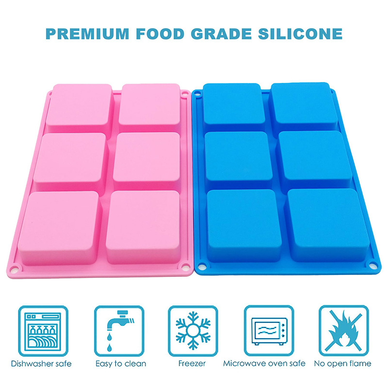 正方形のシリコン石鹸型,チョコレート,カップケーキ,コーンブ - Soap Making Gloves のレビューと価格