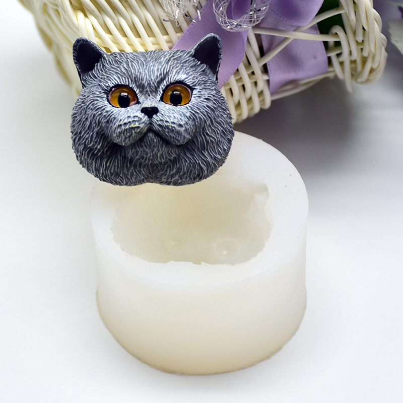 シリコーン型短毛猫型手作りチョコレート石鹸型フォンダンケーキ - Soap Making Gloves のレビューと価格