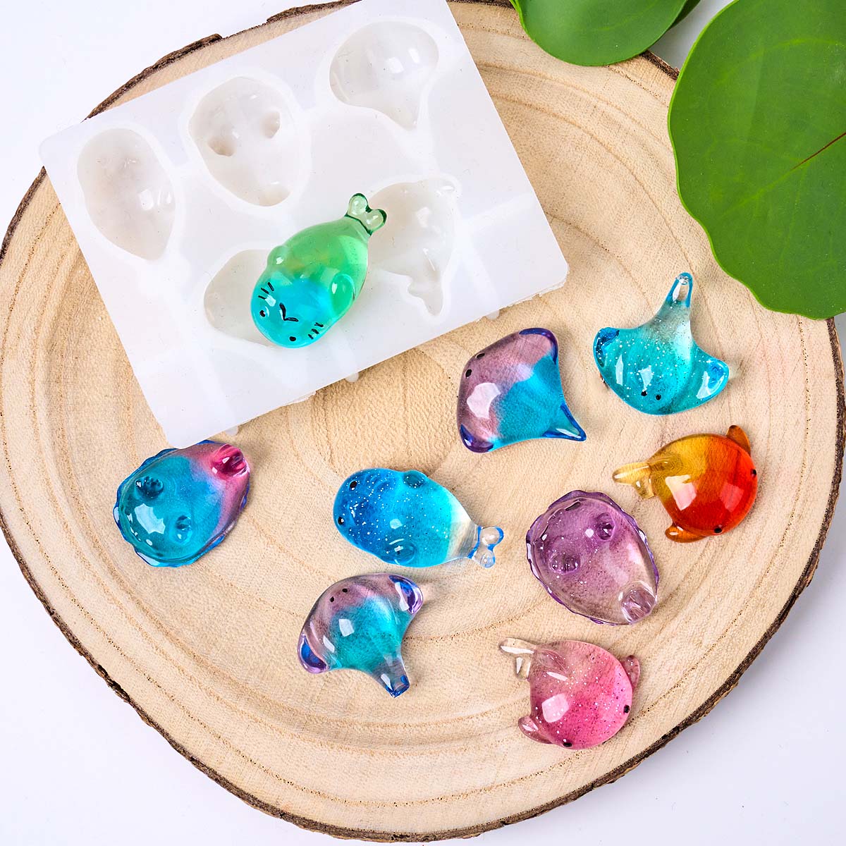 3Dヒーリング可愛いマンタ鯨シリコンモールドDIYキーホルダ - Soap Making Gloves のレビューと価格