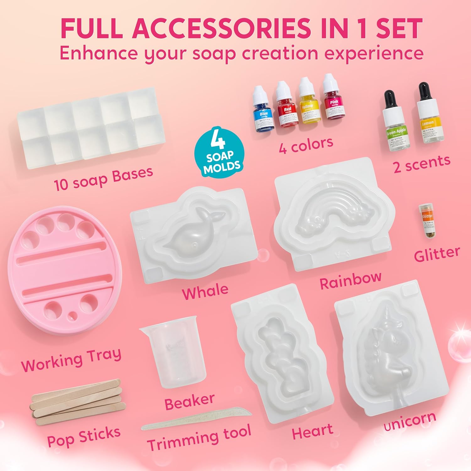 JOYFY ユニコーン石鹸作りキット 女の子向け工作 DIY - Soap Making Essentials のレビューと価格
