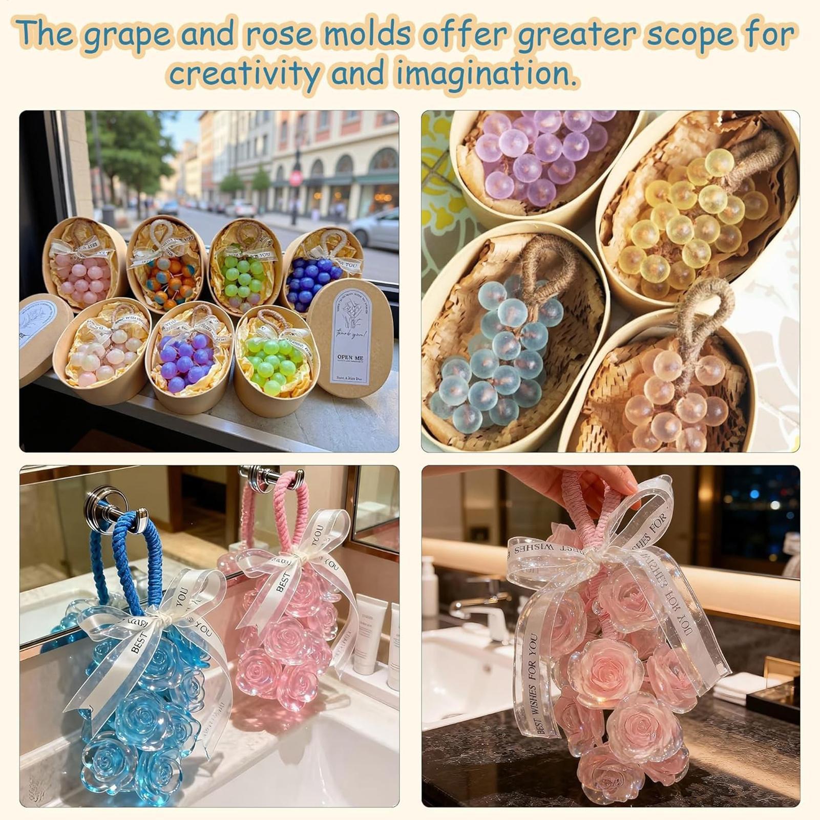 大人用石鹸作りキット DIY グレープ＆フラワーキャンドル型 - Soap Making Kit For Adults のレビューと価格