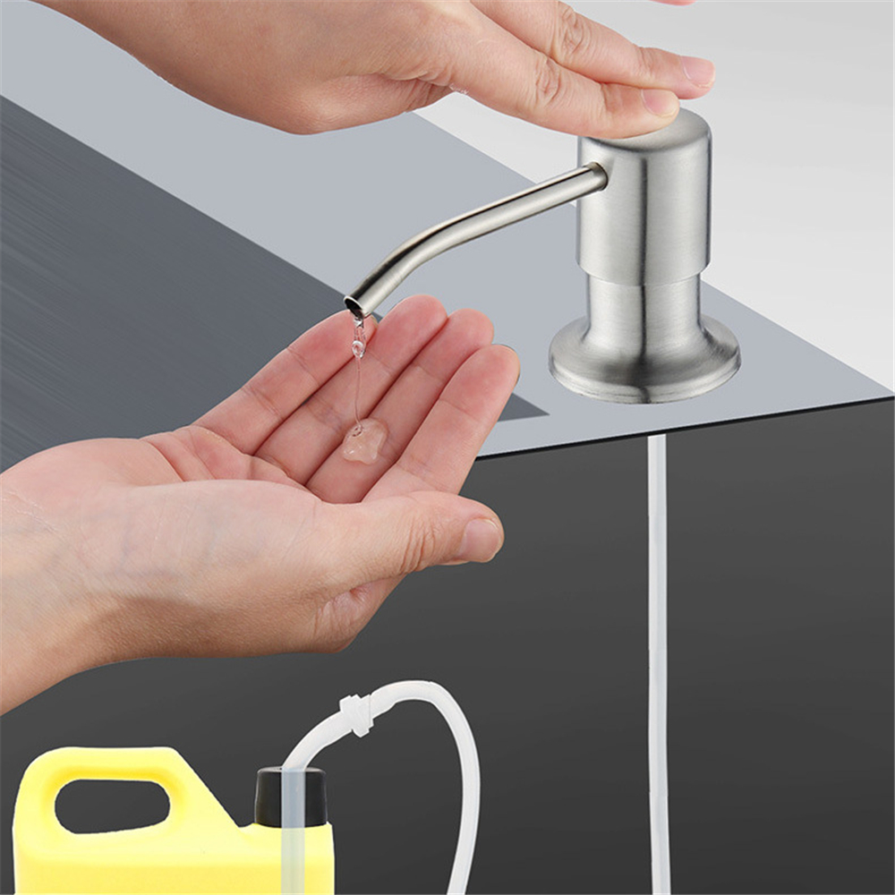 ステンレス鋼キッチンシンクソープディスペンサー内蔵ポンプ手動 - Soap Making Machine At Home のレビューと価格