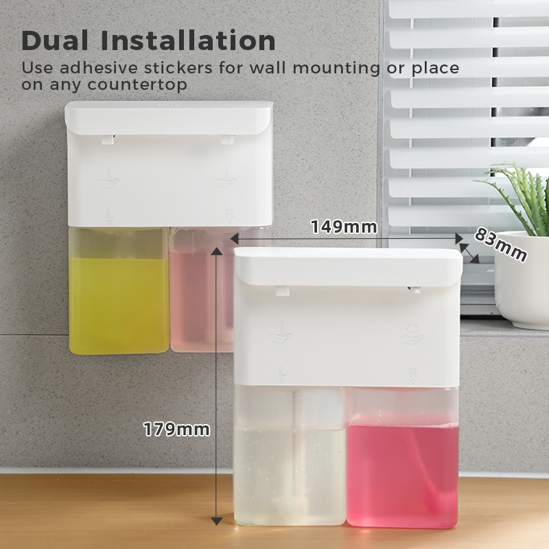 600 ミリリットル自動泡ソープディスペンサー双頭タッチレス - Soap Making Machine At Home のレビューと価格